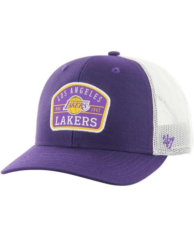 Mens 47 Los Angeles Lakers Semi Patch Trucker Adjustable Hat Product Image