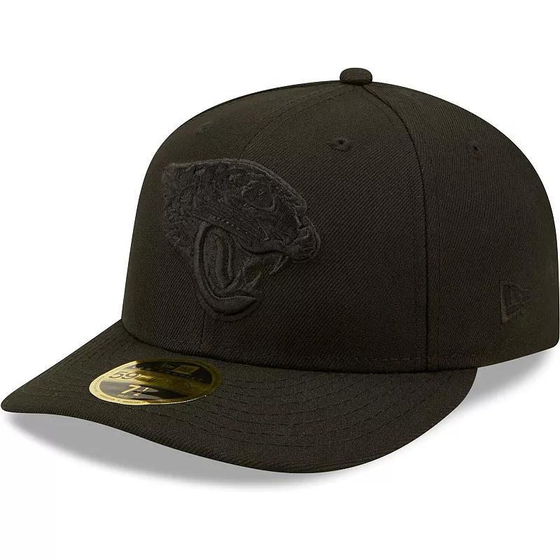 Mens New Era Black Jacksonville Jaguars Black Low Profile 59FIFTY II Fitted Hat Product Image