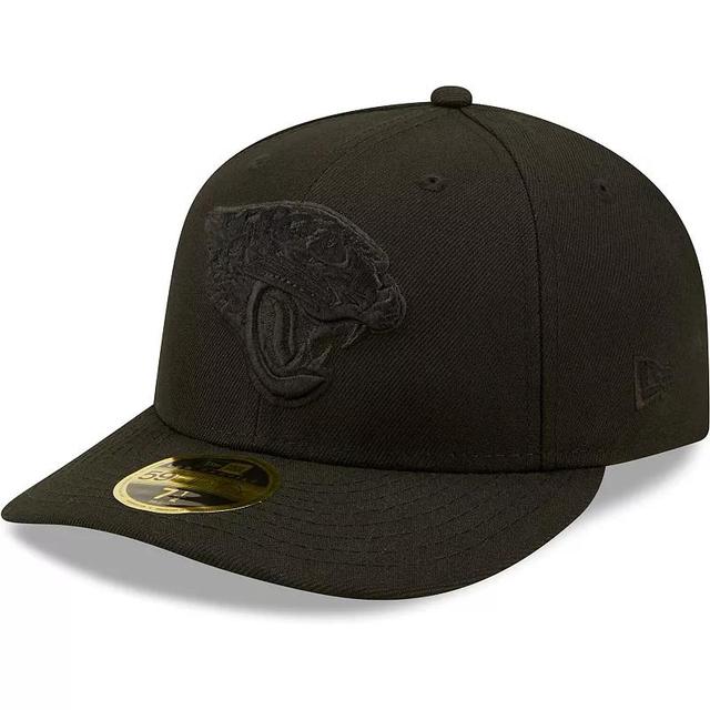 Mens New Era Black Jacksonville Jaguars Black on Black Low Profile 59FIFTY II Fitted Hat Product Image