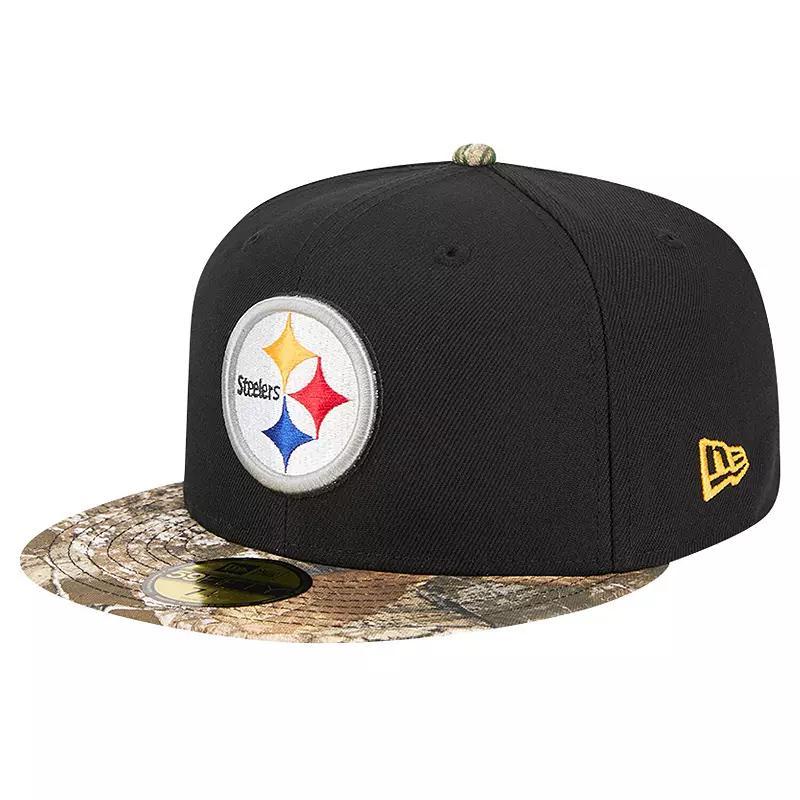 Mens New Era Pittsburgh Steelers Active Two-Tone Camo 59FIFTY Fitted Hat Product Image