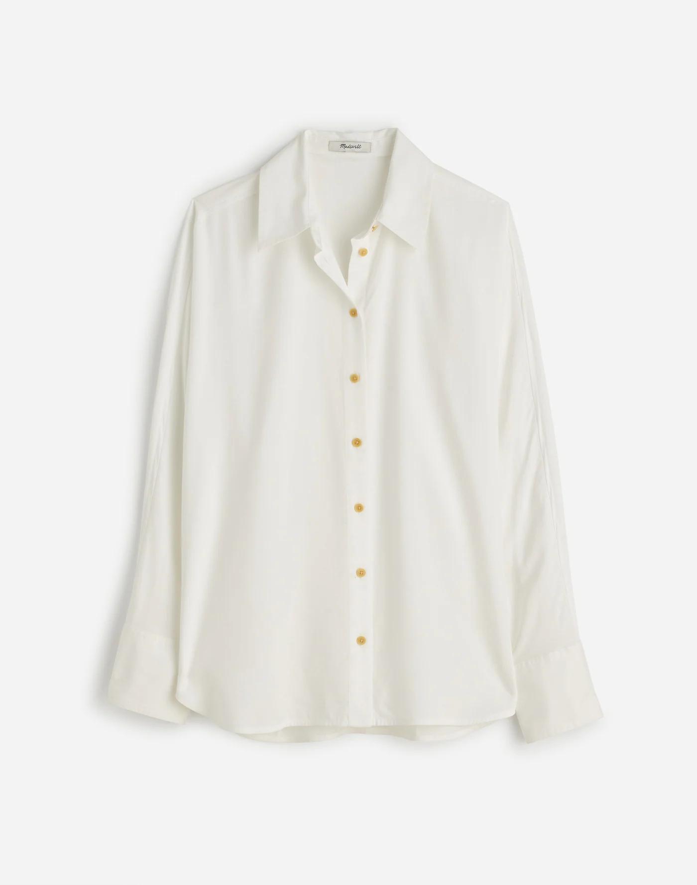 Plus Relaxed Dolman Button-Up Shirt Product Image