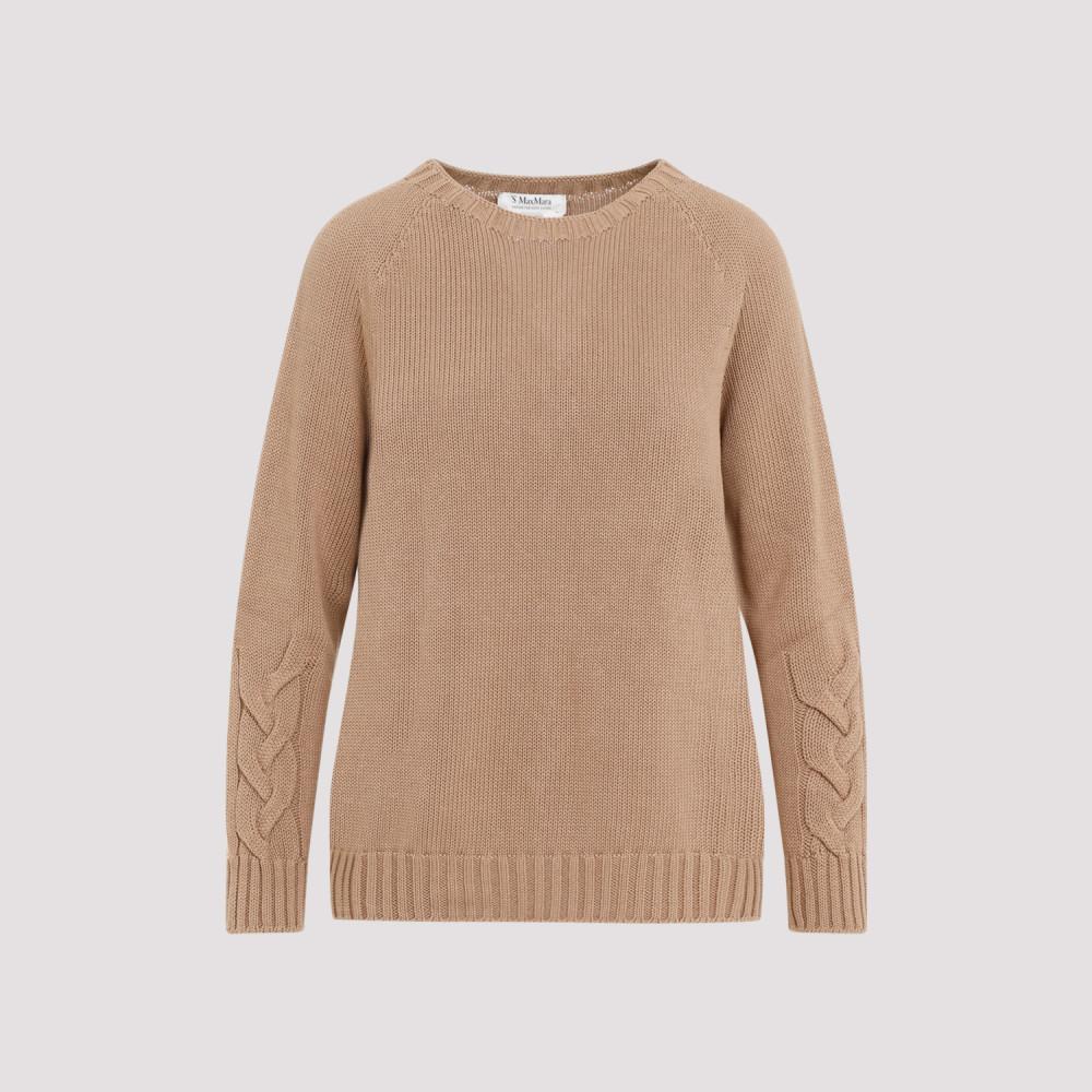 MAX MARA Light Brown Crewneck Pullover product image