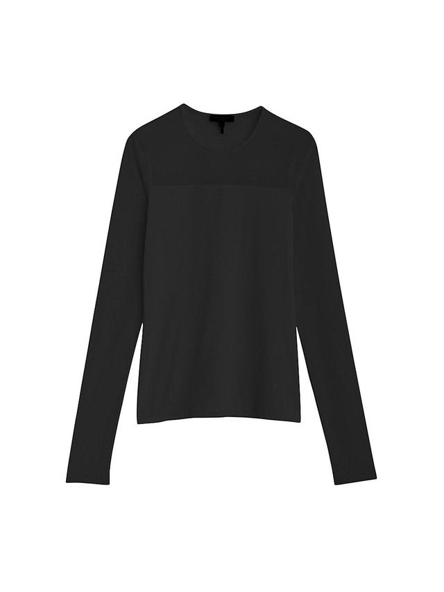 rag & bone Luca Mixed Media Long Sleeve Tee Product Image