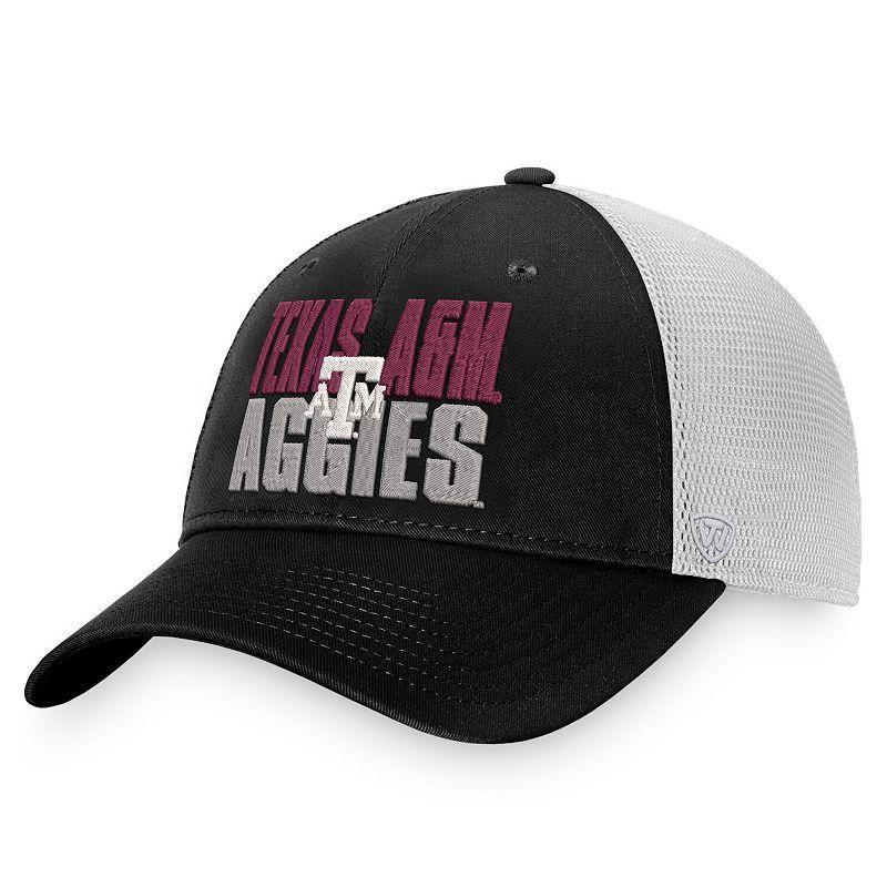 Mens Top of the World /White Texas A&M Aggies Stockpile Trucker Snapback Hat Product Image