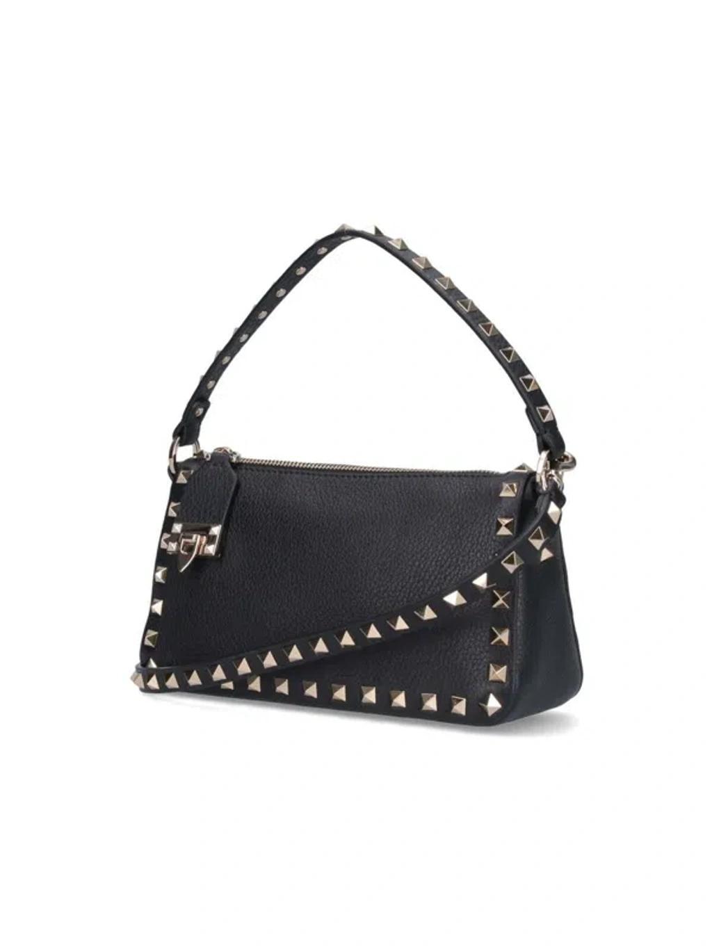 Rockstud Small Shoulder Bag In Black Product Image