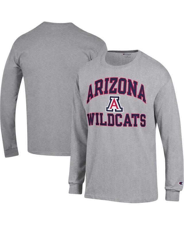 Mens Champion Heather Gray Arizona Wildcats High Motor Long Sleeve T-Shirt Product Image