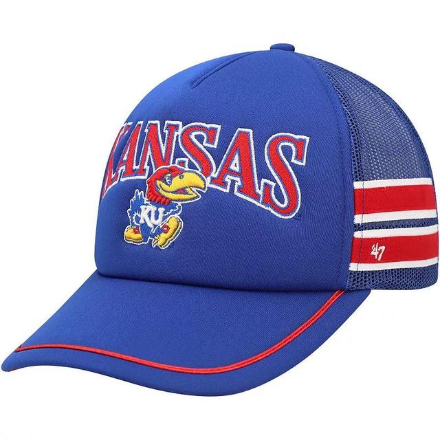 Mens 47 Royal Kansas Jayhawks Sideband Trucker Adjustable Hat Product Image