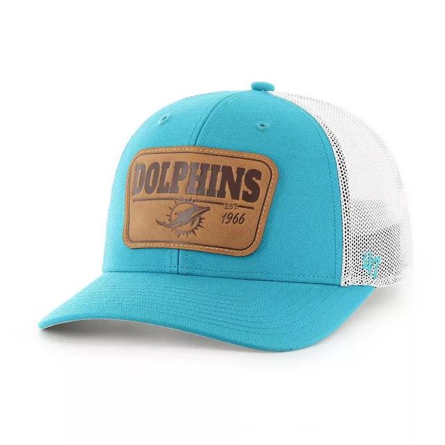 Mens 47 Aqua/White Miami Dolphins Thrash Trophy Flex Hat Turquoise A Product Image