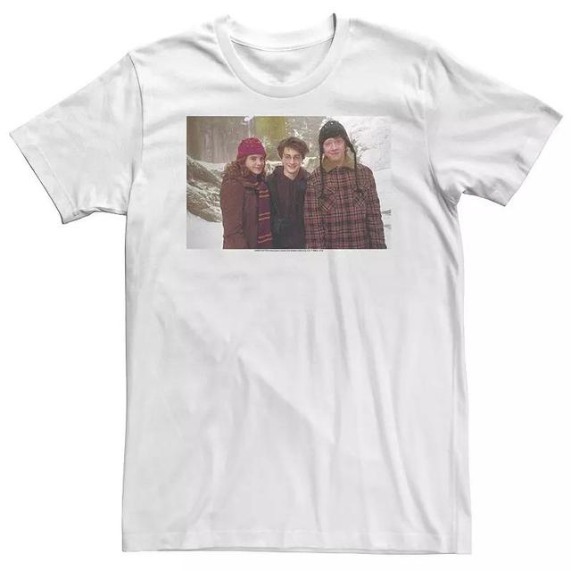 Big & Tall Harry Potter Hermione Ron & Harry Snow Portrait Tee, Mens Product Image