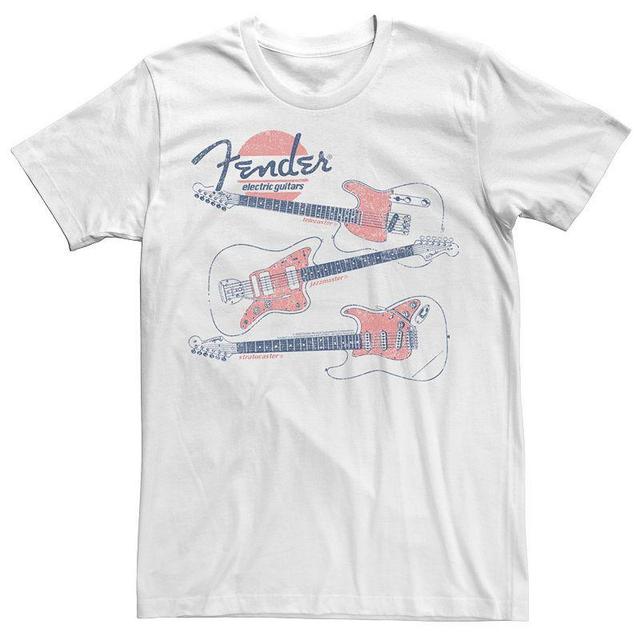 Mens Fender Vintage Guitars Graphic Tee White Product Image