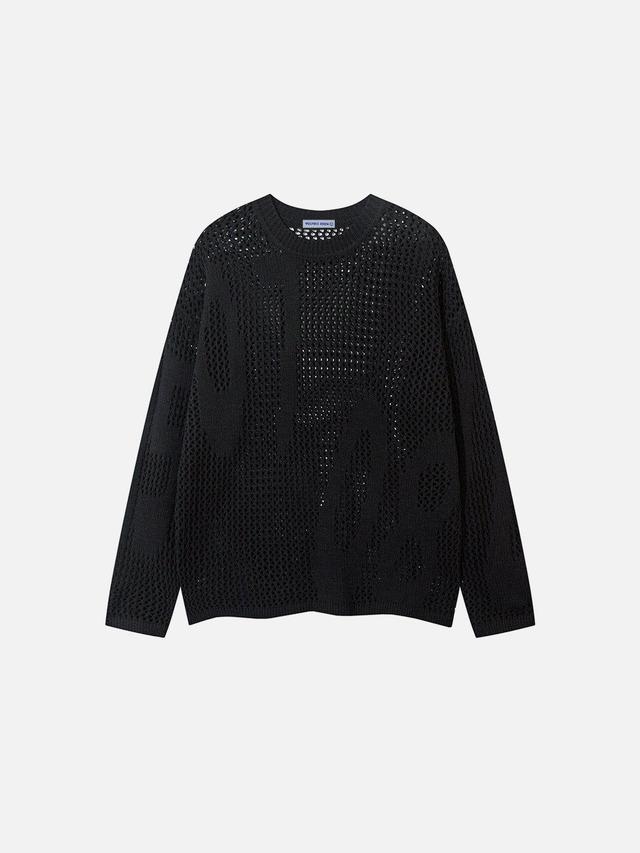 Aelfric Eden Open Knit Crew Neck Sweater Product Image