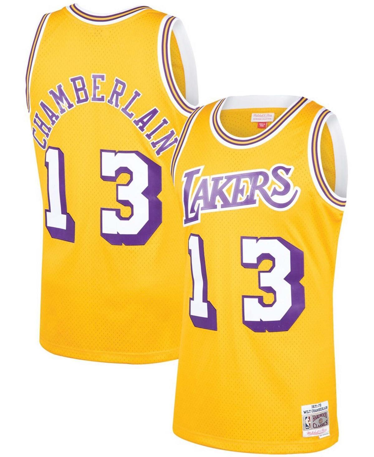 Mens Wilt Chamberlain Gold Los Angeles Lakers 1971-72 Hardwood Classics Swingman Player Jersey - Gold Product Image