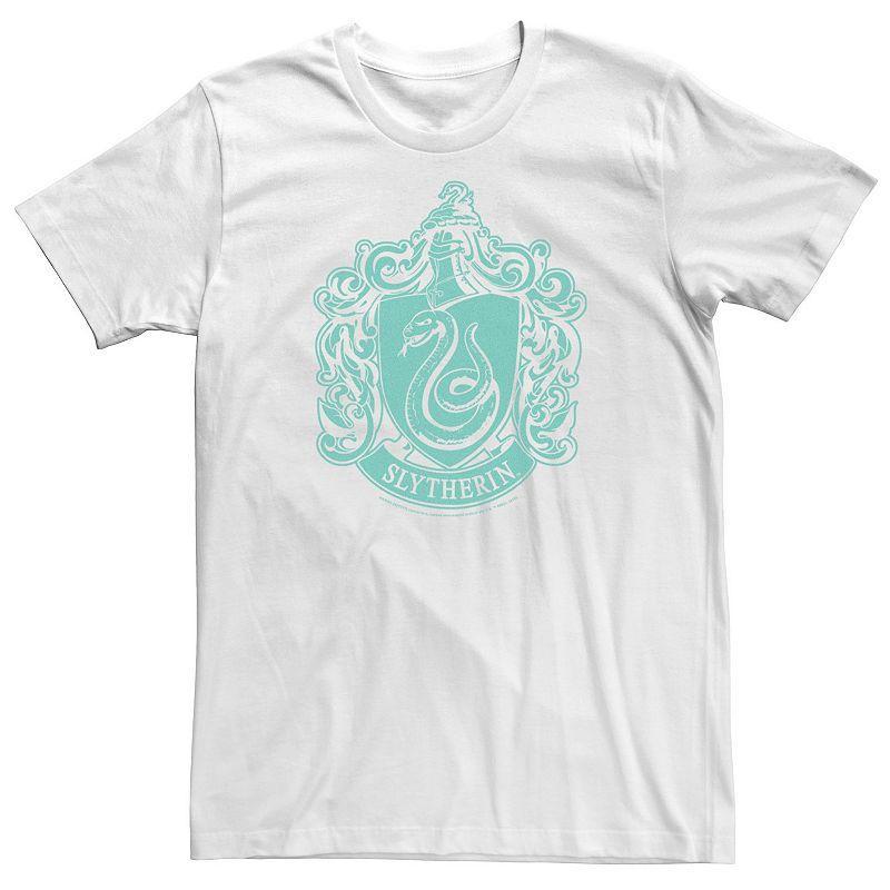 Harry Potter Big & Tall Harry Potter Slytherin Simple House Crest Tee, Men's, Size: XXL Tall, White - Size: XXL Tall Product Image