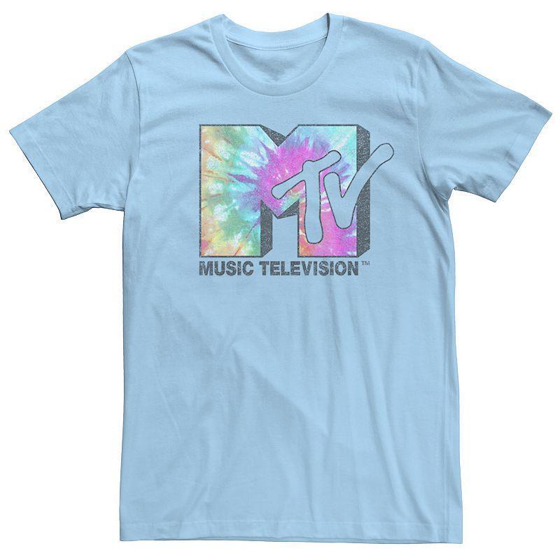 Mens MTV Vintage Tie Dye Logo Tee Light Blue Product Image