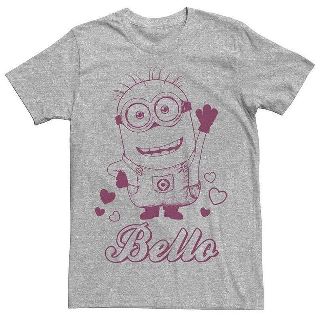 Mens Despicable Me Minions Phil Says Bello Tee Athletic Grey Product Image