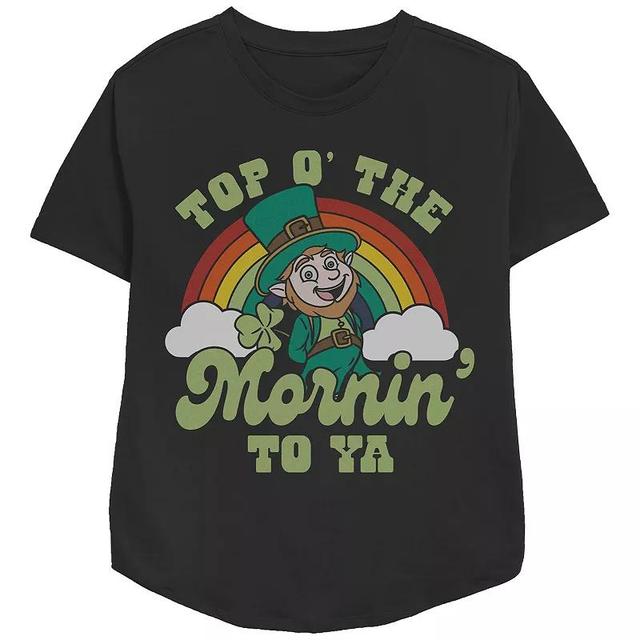 Womens Leprechaun Top O The Mornin To Ya Graphic Tee, Girls Product Image