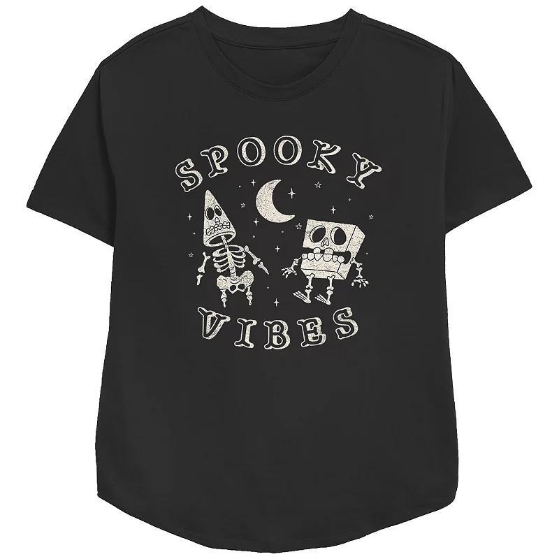 Womens Nickelodeon SpongeBob SquarePants And Patrick Spooky Vibes Relaxed Fit Graphic Tee Product Image