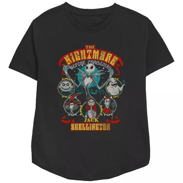 Disneys The Nightmare Before Christmas Halloween Lineup Womens Relaxed Fit Graphic Tee Product Image