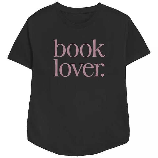 Womens Book Lover Relaxed Fit Graphic Tee, Girls Product Image