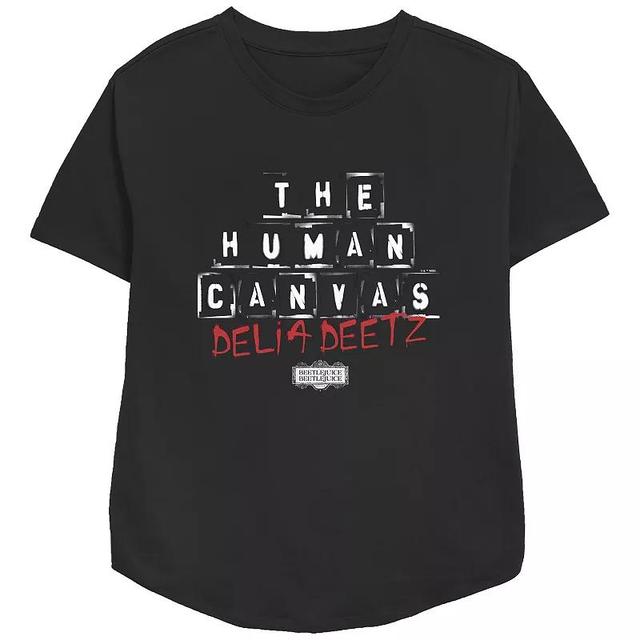 Womens Beetlejuice 2 The Human Canvas Relaxed Fit Graphic Tee Product Image