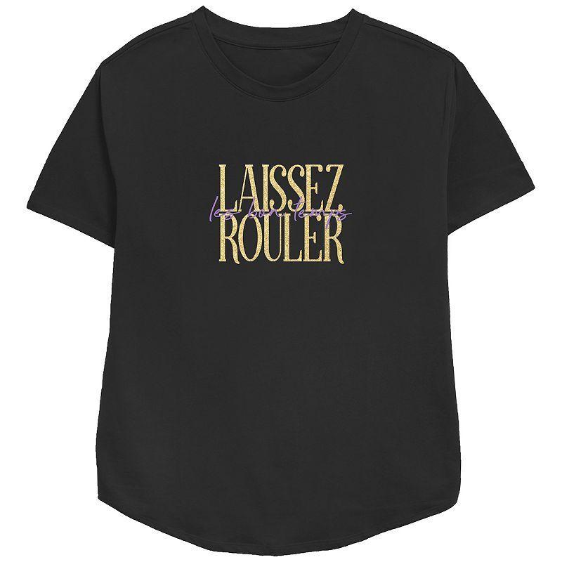 Womens Laissez Ruler Les Bon Temps Relaxed Fit Graphic Tee, Girls Product Image