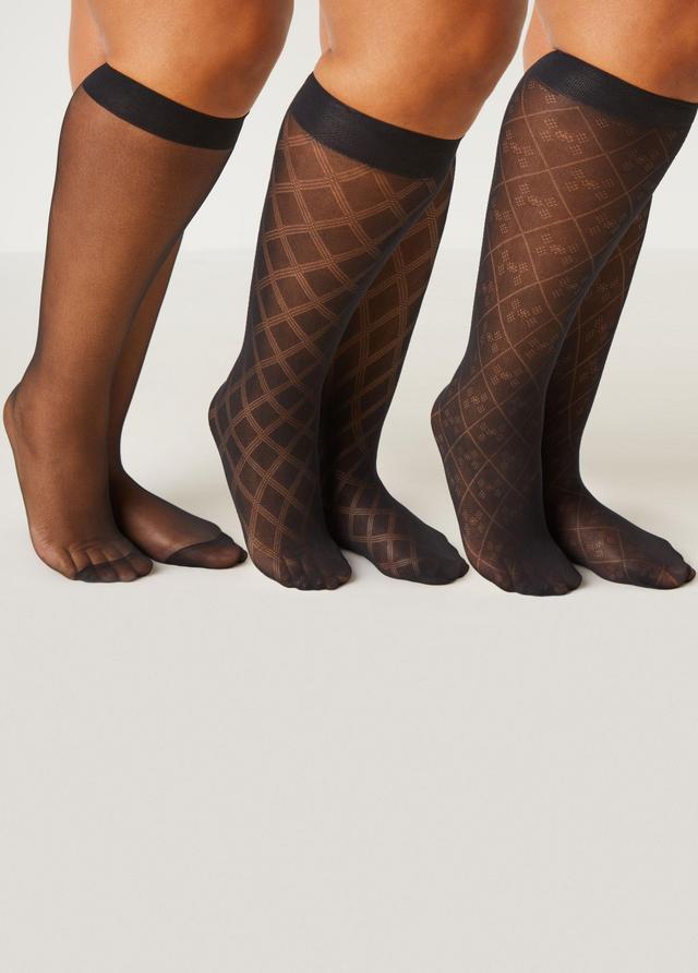 Plus Size Three Pack Trouser Socks Ashley Stewart Product Image