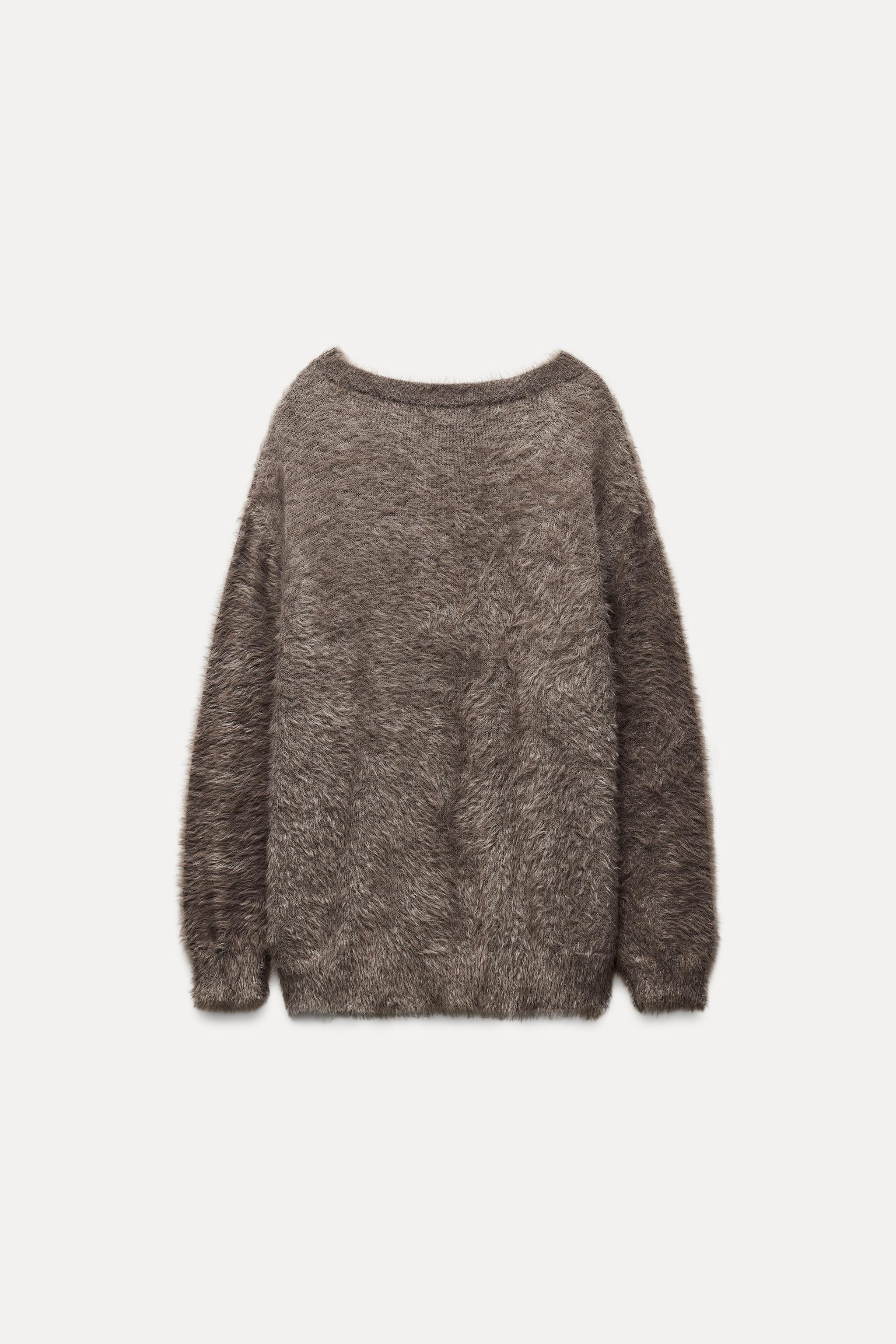 FAUX FUR KNIT SWEATER Product Image