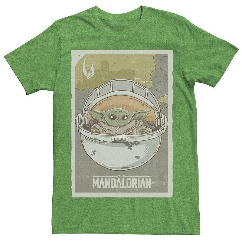 Mens Star Wars The Mandalorian The Child aka Baby Yoda Poster Tee Grey Product Image