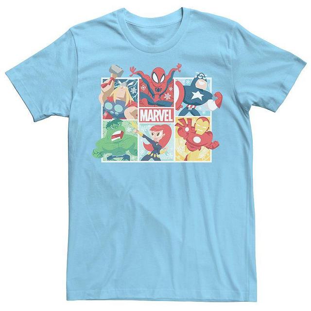 Mens Marvel Avengers Cartoon Comic Panels Tee Product Image