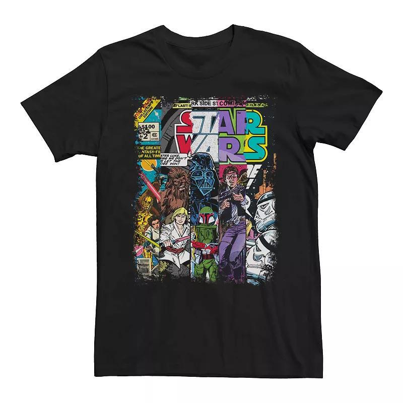 Mens Star Wars Vintage Comic Strip Graphic Tee Product Image