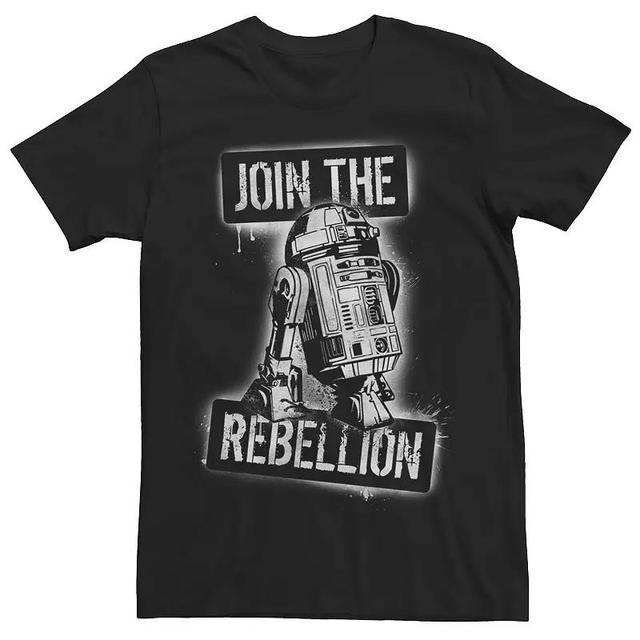 Mens Star Wars R2-D2 Join The Rebellion Stencil Tee, Mens Product Image