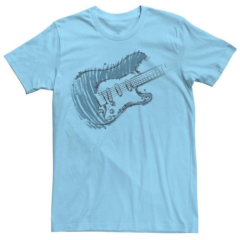 Mens Blue Guitar Art Tee Product Image