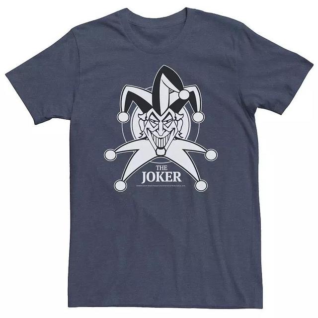 Big & Tall DC Comics Batman The Joker Smiling Classic Poster Tee, Mens Navy Grey Product Image