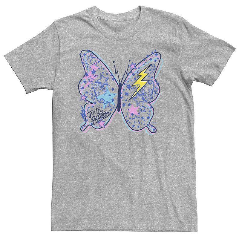 Big & Tall Julie And The Phantoms Butterfly Sketches Tee, Mens Athletic Grey Product Image