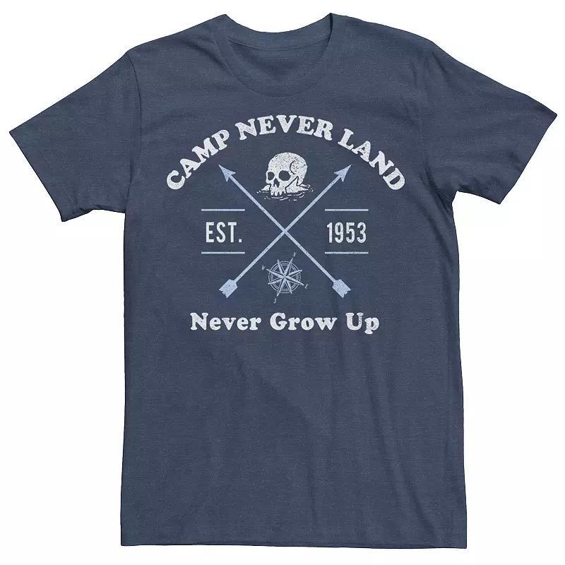 Mens Peter Pan Camp Neverland Graphic Tee Navy Grey Product Image