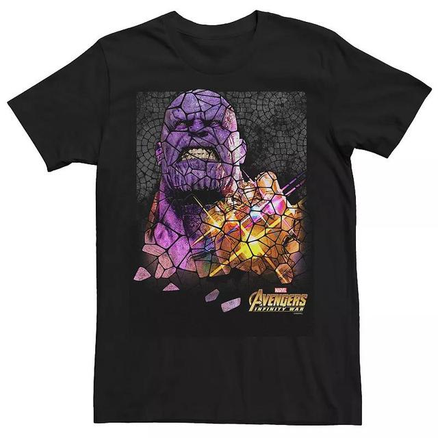 Mens Marvel Infinity War Thanos Stained Glass Graphic Tee Product Image