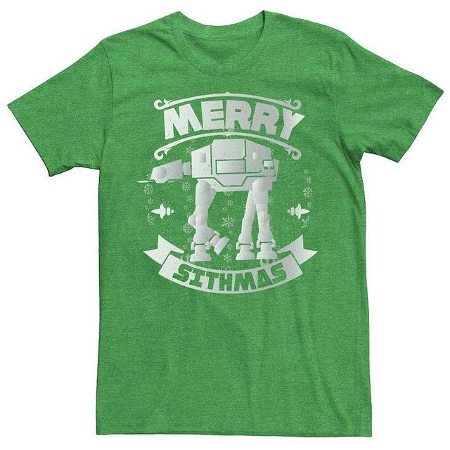 Mens Star Wars AT-AT Christmas Merry Sithmas Holiday Graphic Tee Product Image