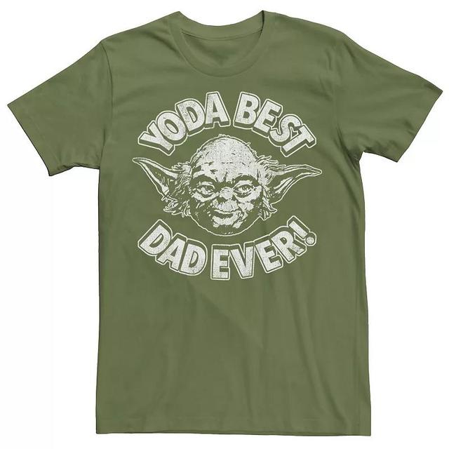 Mens Star Wars Fathers Day Yoda Best Dad Ever Head Shot Stamp Tee Product Image