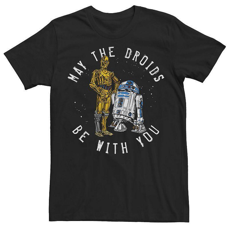 Mens Star Wars C-3PO R2-D2 May The Droids Be With You Tee Product Image