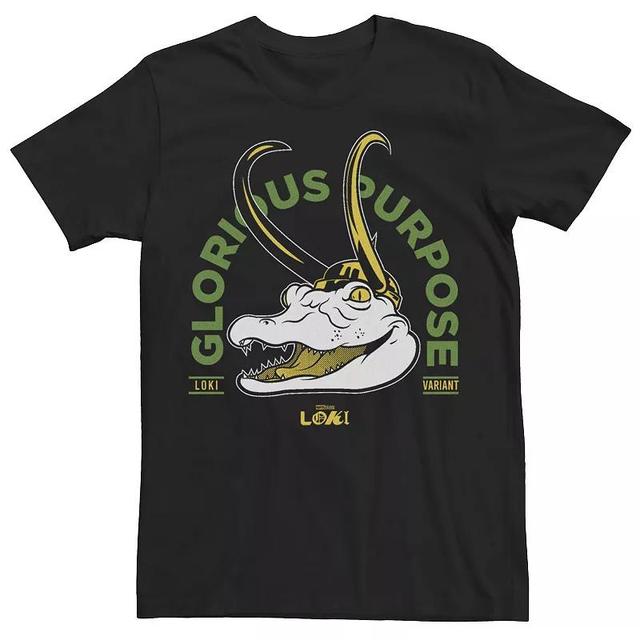 Mens Marvel Loki Alligator Loki Glorious Purpose Big Head Tee, Boys Product Image