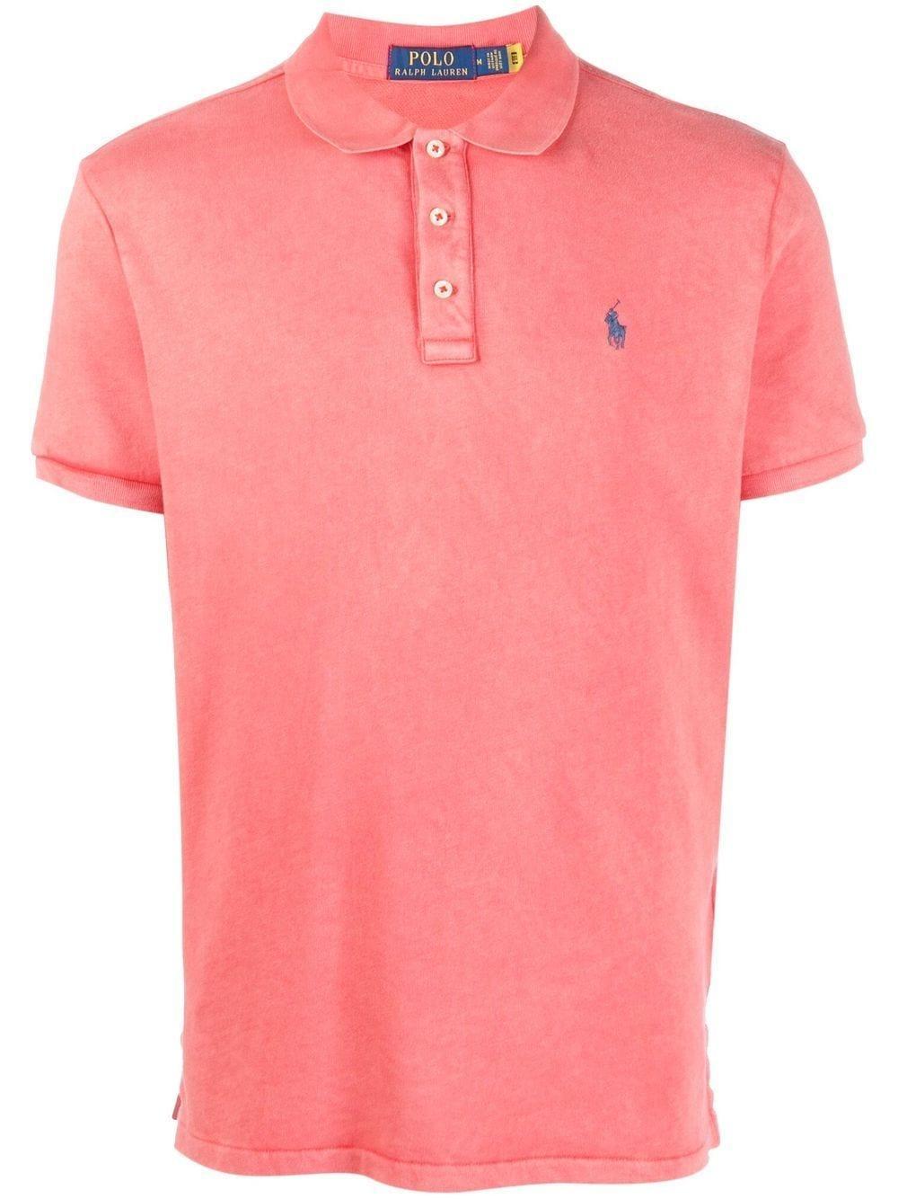 Embroidered-logo Polo Shirt In Red Product Image