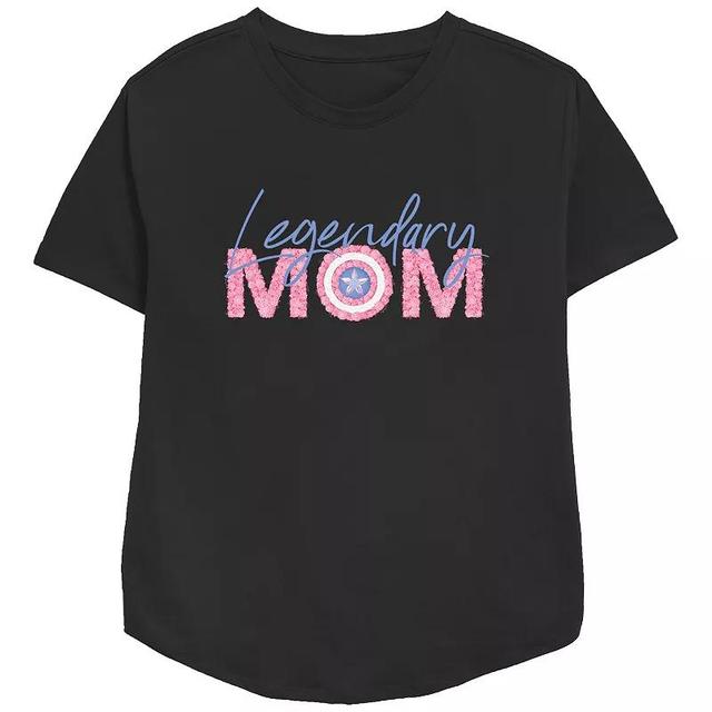 Womens Captain America Legendary Mom Relaxed Fit Graphic Tee Product Image