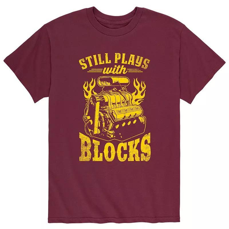 Mens Still Plays With Blocks Tee Red Product Image