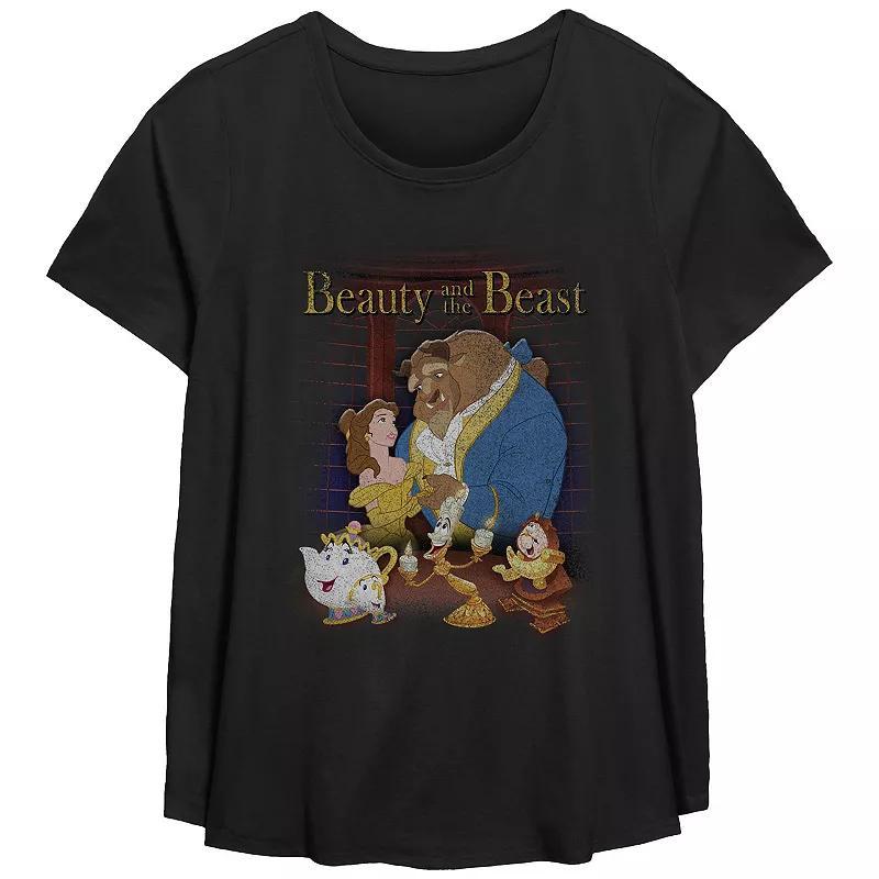 Disneys Beauty And The Beast Dance Poster Plus Graphic Tee, Womens Product Image