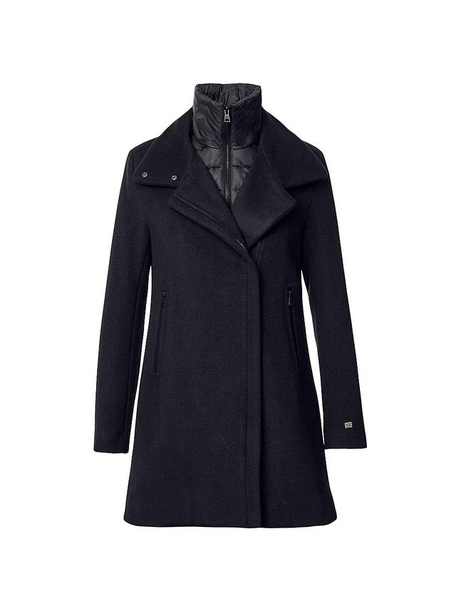 Soia & Kyo Abbi Wool Blend Coat with Removable Quilted Puffer Bib Product Image