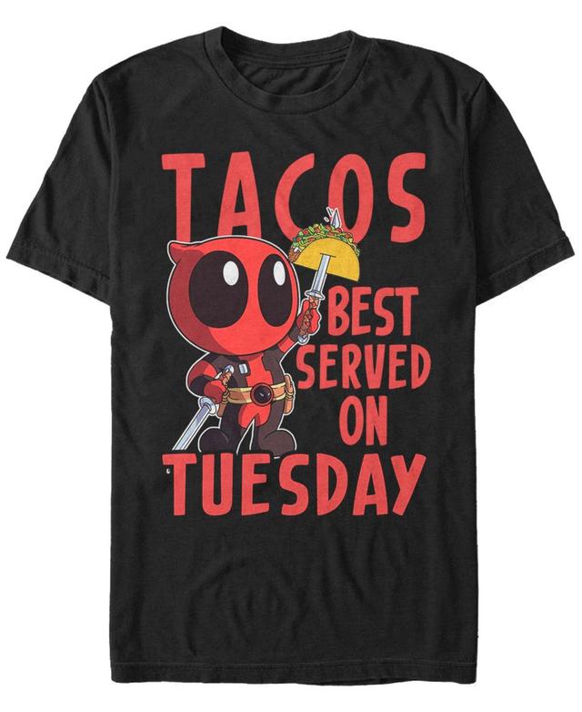 Mens Marvel Comics Deadpool Tacos Served Tuesday Tee Product Image