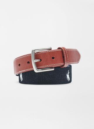 Peter Millar Mens Wyoming Belt | Color: Black | Size: 32 Product Image