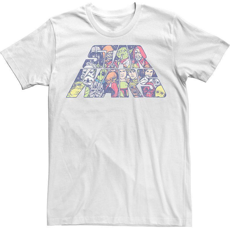 Mens Star Wars Slant Characters Logo Tee Product Image