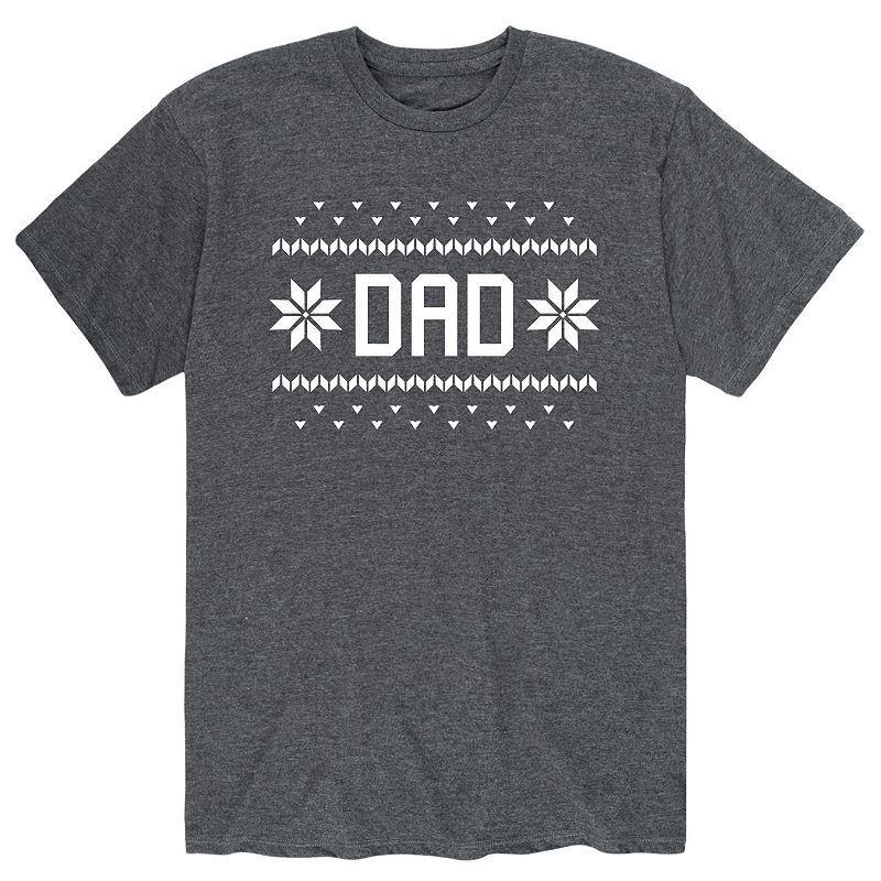 Mens Fair Isle Dad Tee Heather Grey Product Image