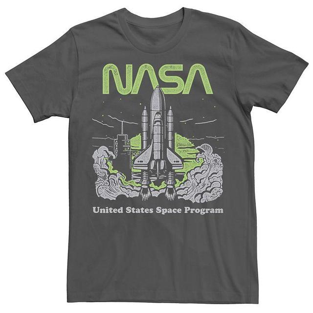 Mens NASA United States Space Program Vintage Poster Tee Grey Product Image